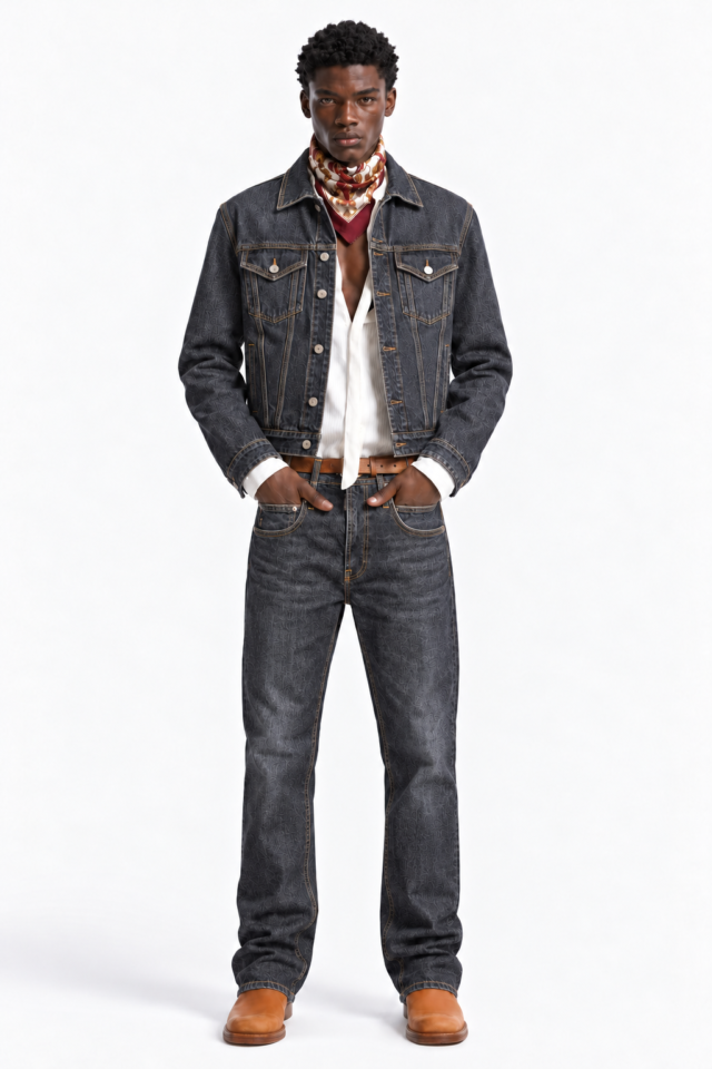 ENGINE Relaxed Regular Fit Jeans -Deep Blue wash