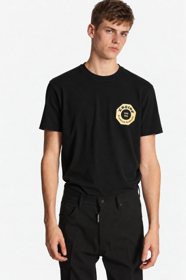 ENGINE Premium Products Slub T-Shirt — Black